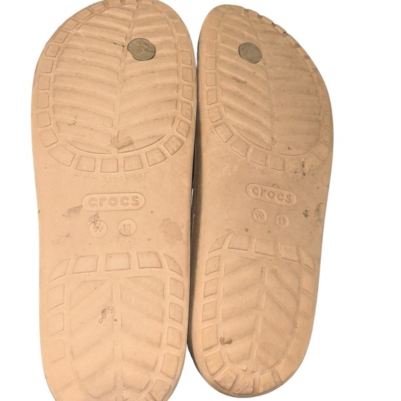 Crocs SLOANE SHINE WEDGE platform thick sole flip flop sandals bronze size 11 - Picture 5 of 6